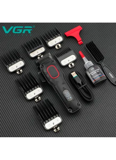 Hair Clipper with Intelligent LED Digital Display, Powerful Motor Noise Reduction Dual Charging Hair Clipper V-016 - Blue