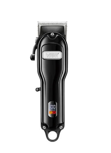 Professional Rechargeable Hair Clipper with Guiding Comb, Stainless Steel Blades Cordless Hair Clipper with Accessories V-251 - Black