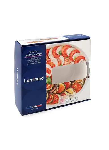 3Pcs Opal Glass Serving Bowl Set, Lightweight, Oven &amp; Microwave Safe, Non-Porous and Hygienic, White - N7648