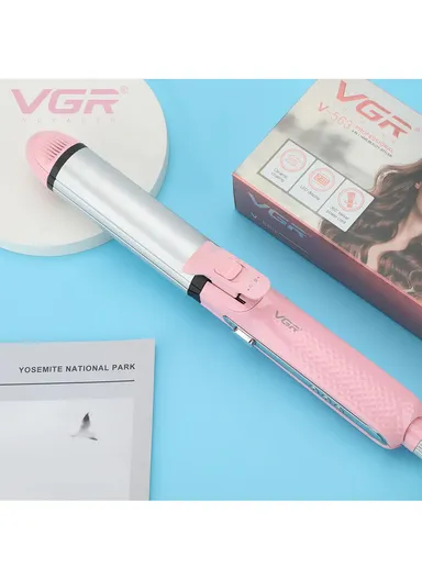 4-in-1 Ceramic Hair Straightener, Curling Iron &amp; Beauty Styler, Adjustable Heat Frizz Protection Hair Straightener V-563 - Pink
