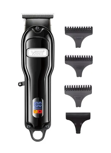 Professional Rechargeable Electric Hair Trimmer, Adjustable T-Blade Hair Trimmer with LED Battery Display V-297