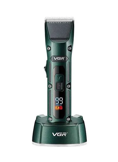 Professional Rechargeable Cordless Hair Clipper with Charging Base , Ceramic &amp; Powder Metallurgy Blades Hair Clipper with LED Battery Display V-696