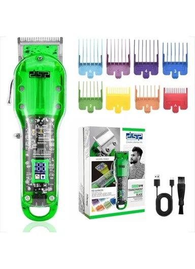 Rechargeable Professional Grooming Barber Kit Set, Hair Clipper, Trimmer &amp; Shaver with LED Display, Guide Comb &amp; Plug-and-Play Feature 80105 - Yellow