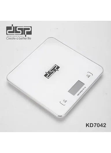5kg Electronic Kitchen Scale with Digital LCD Display KD7042 - White