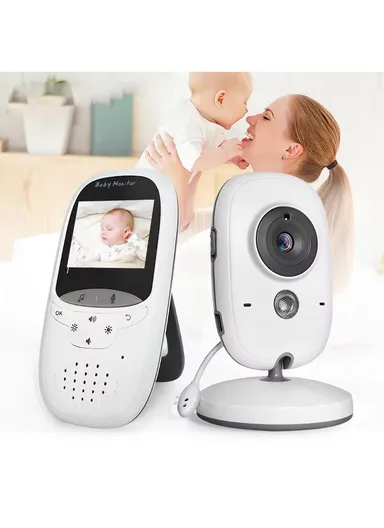 Baby Monitor with 2.0" LCD Screen, Night Vision, Talk Back, Lullabies, Temperature Sensor, Feeding Alarm, Long Range Signal (260m), VOX Mode &amp; Multilingual Support VB602