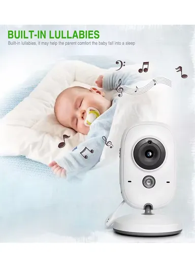 Baby Monitor with 2.0" LCD Screen, Night Vision, Talk Back, Lullabies, Temperature Sensor, Feeding Alarm, Long Range Signal (260m), VOX Mode &amp; Multilingual Support VB602