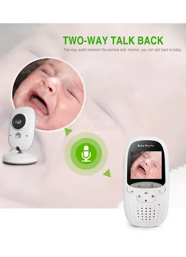 Baby Monitor with 2.0" LCD Screen, Night Vision, Talk Back, Lullabies, Temperature Sensor, Feeding Alarm, Long Range Signal (260m), VOX Mode &amp; Multilingual Support VB602