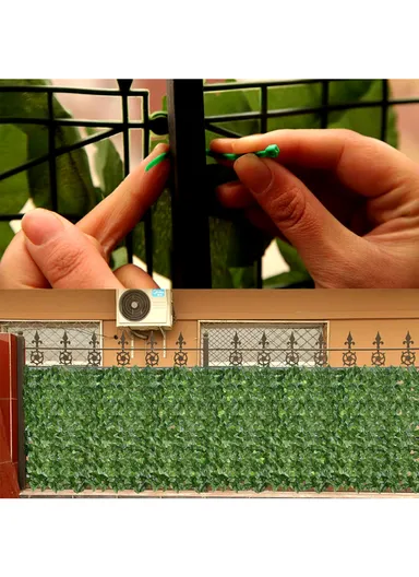 1 × 3m Artificial Grass Mat, Colorful Printed Watermelon Leaves Wall Panel for Garden, Balcony &amp; Home Decoration