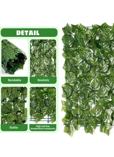 1 × 3m Artificial Grass Mat, Colorful Printed Watermelon Leaves Wall Panel for Garden, Balcony &amp; Home Decoration