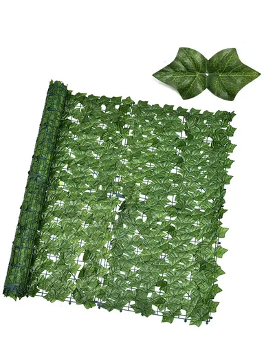 1m × 3m Artificial Grass Mat, Colorful Printed Sweet Potato Leaves Wall Panel for Garden, Balcony &amp; Home Decoration
