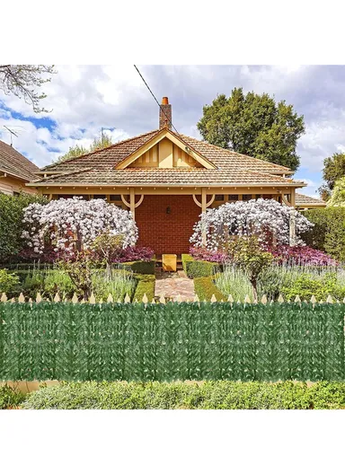 1m × 3m Artificial Grass Mat, Colorful Printed Sweet Potato Leaves Wall Panel for Garden, Balcony &amp; Home Decoration