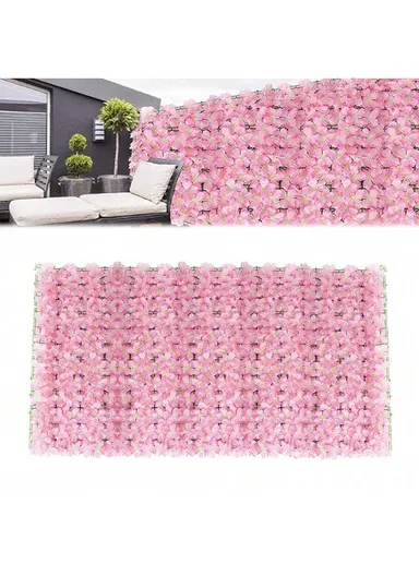 1 × 3m Artificial Hydrangea Flower Wall Panel, Indoor &amp; Outdoor Wall Decoration - White