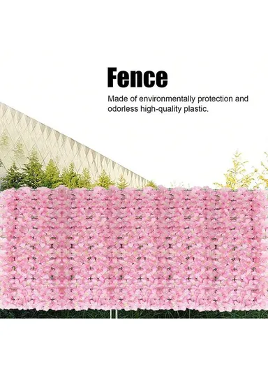 1 × 3m Artificial Hydrangea Flower Wall Panel, Indoor &amp; Outdoor Wall Decoration - Red