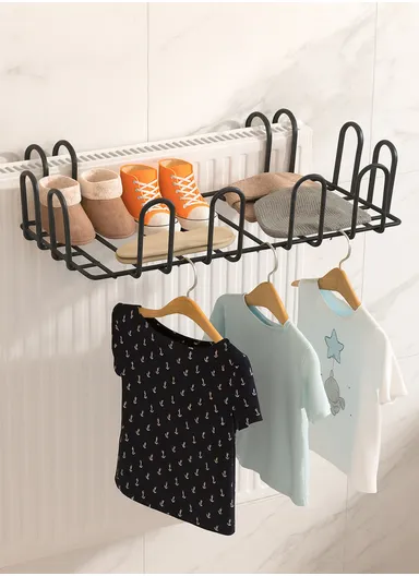 Iron Horse Rail, Indoor &amp; Portable Space Saving Clothes Drying Rack (L41 x D22 x H10)cm - Black