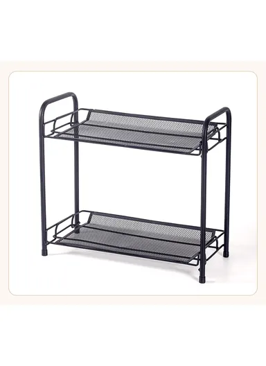 2-Tier Shelves Space Saving Utility Decoration Storage Rack (L36 x W17 x H33)cm - White