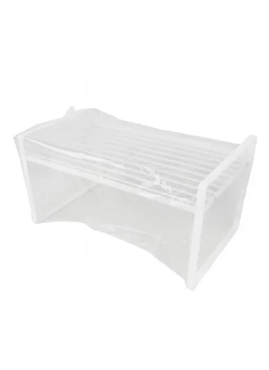 Iron Storage Rack, Multi-Use Countertop Organizer Shelf for Kitchen, Bathroom &amp; Office (W51 × D20.6 × H24)cm – White