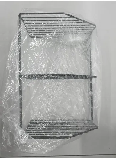 3-Tier Pots and Pans Organiser Rack Stand, Kitchen Corner Shelf (L25 x W25 x H36)cm - White