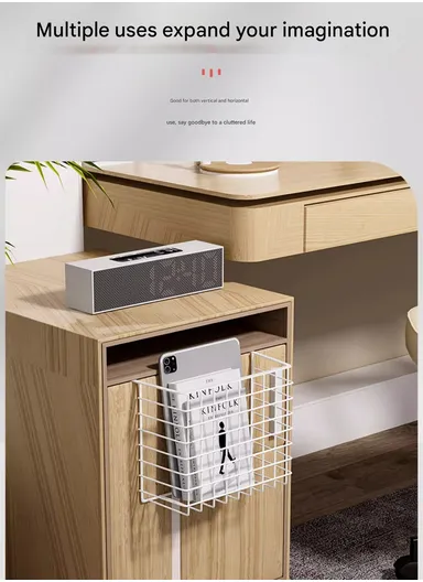 Multi-Use Under-Shelf Hanging Organizer Basket for Kitchen, Cabinet &amp; Home Storage (L48 × W24 × H14)cm – Black