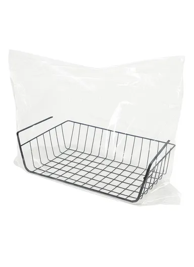 Multi-Use Under-Shelf Hanging Organizer Basket for Kitchen, Cabinet &amp; Home Storage (L48 × W24 × H14)cm – Black