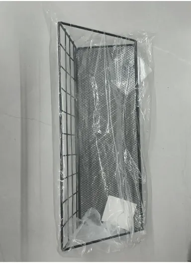 Iron Shower Caddy Bathroom Storage Shelf Adhesive Wall Mount Rack Basket  Bathroom (L35 x W12 x H15)cm - Black