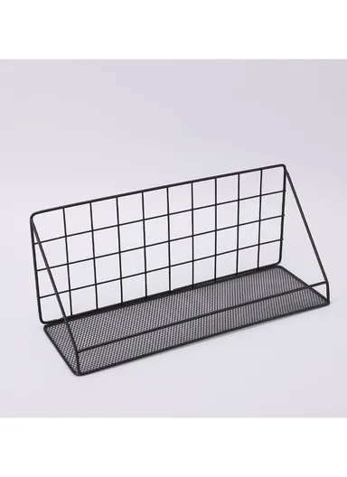 Iron Shower Caddy Bathroom Storage Shelf Adhesive Wall Mount Rack Basket  Bathroom (L35 x W12 x H15)cm - White