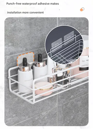 Hanging Door Rear Rack Grid Storage Basket with Hook, Over-Cabinet Organizer for Kitchen, Bathroom &amp; Balcony (L23 x W11 x H27)cm - Black