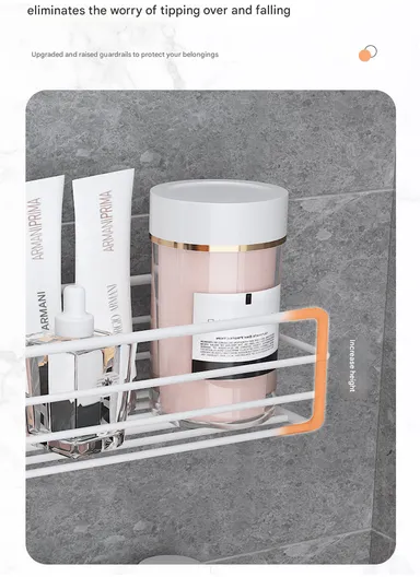 Hanging Door Rear Rack Grid Storage Basket with Hook, Over-Cabinet Organizer for Kitchen, Bathroom &amp; Balcony (L23 x W11 x H27)cm - Black