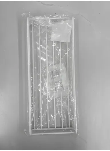 Bathroom organizer, Iron bathroom rack, wall-mounted shower gel storage rack (W27 x D11 x H5.5)cm - White