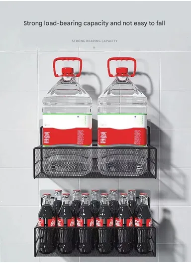 Bathroom Organizer Rack - Spacious Stainless Steel Shelf, Tool-Free Installation, Holds All Your Essentials Neatly (L36 x W16 x H15)cm - White