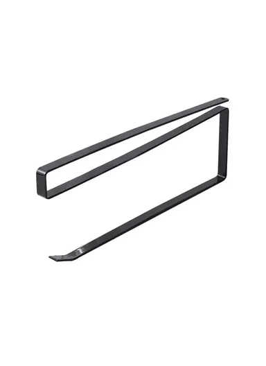 Metal Paper Towel Rack Hanging Over Kitchen Cabinet Door Punch-free Rag Rack Storage Hanging Rod Metal Iron Art (L26 x W1.5 x H12)cm - White