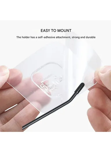 Multipurpose Self Adhesive Wall Mounted Hanger for Tissue &amp; Towel Holder Rack for Bathroom &amp; Kitchen (L30 x W9 x H4)cm - White