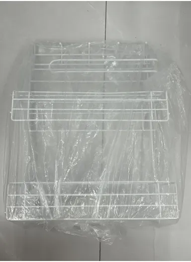 2-Layer Kitchen Organizer, Refrigerator Side Rack with Roll Holder &amp; 5 Hooks CY-0236 (W29.5 x D16 x H39.5)cm - White