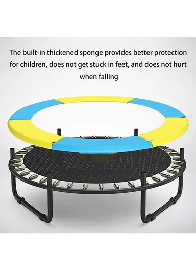 140cm Garden Trampoline 122cm Total Height 30cm Off-Floor Height 100kg Maximum Load Capacity with Safety Net-Mesh LBA55 - Red
