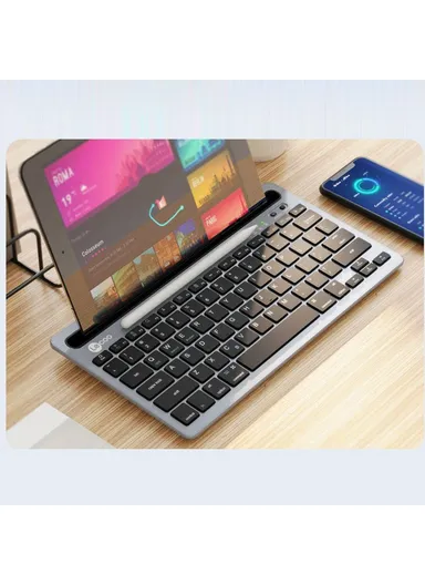  Universal Wireless Bluetooth-Compatible Keyboard for Laptop, Phone &amp; Tablet KB100 - Grey