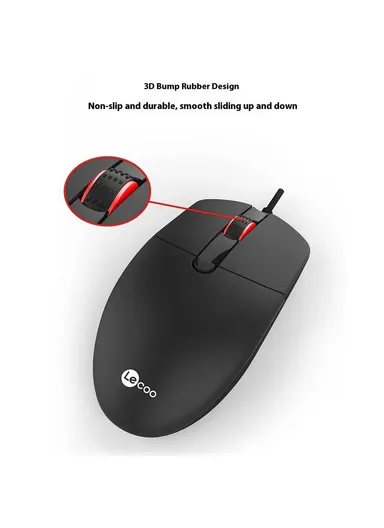 USB Wired Mouse Notebook Desktop, Plug &amp; Play 3 Buttons 1000 DPI Mouse MS103