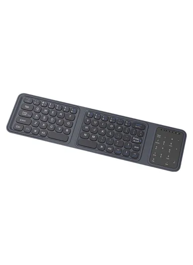 Mini Bluetooth Keyboard, Ultra Thin Portable Wireless Tri-Fold Keypad with Touchpad BK19