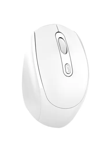 Bluetooth-compatible 2.4G USB Wireless Mouse Computer Laptop PC Rechargeable Home Game Ergonomic Noiseless Mouse 256 - White