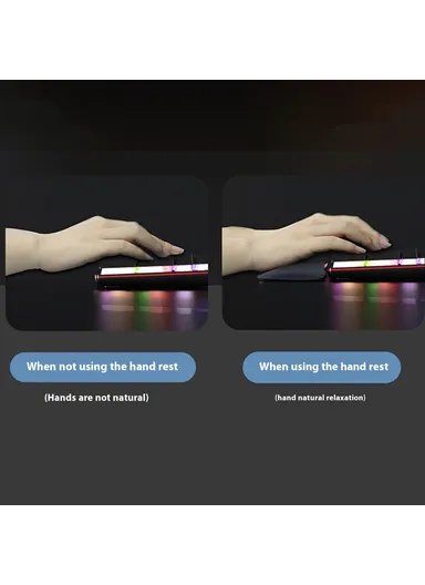 30x20x2.5cm Office Gaming Mouse Pad with Wrist Rest Memory Foam Relieve Fatigue Mouse Mat - Moon