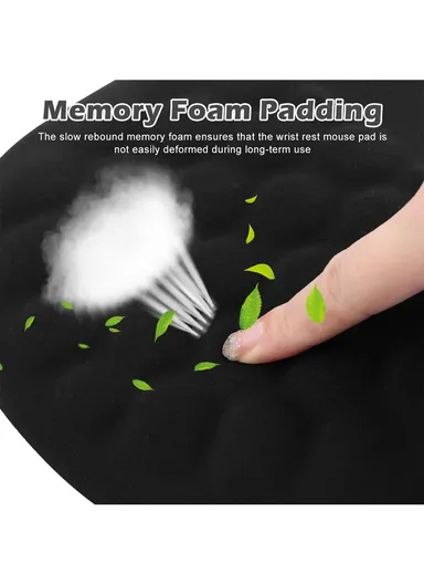 30x20x2.5cm Office Gaming Mouse Pad with Wrist Rest Memory Foam Relieve Fatigue Mouse Mat - Pink Ocean Wave