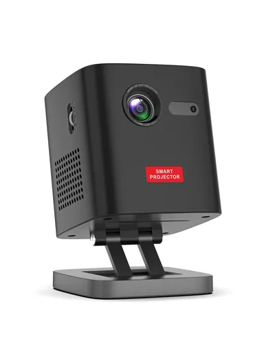  Upgraded DLP Mini Projector Home Outdoor Portable HD Projection Device - Black &amp; EU Plug C1000