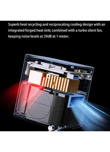  Upgraded DLP Mini Projector Home Outdoor Portable HD Projection Device - Black &amp; EU Plug C1000