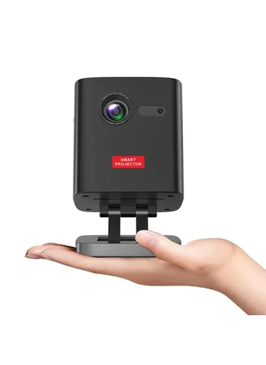  Upgraded DLP Mini Projector Home Outdoor Portable HD Projection Device - Black &amp; EU Plug C1000