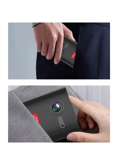  Upgraded DLP Mini Projector Home Outdoor Portable HD Projection Device - Black &amp; EU Plug C1000