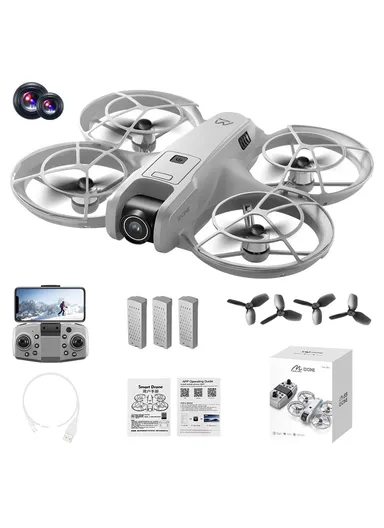 Brushless Drone Optical Flow Positioning Dual Camera HD Aerial Photography Quadcopter, Three Battery M88 