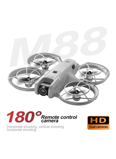 Brushless Drone Optical Flow Positioning Dual Camera HD Aerial Photography Quadcopter, Three Battery M88 