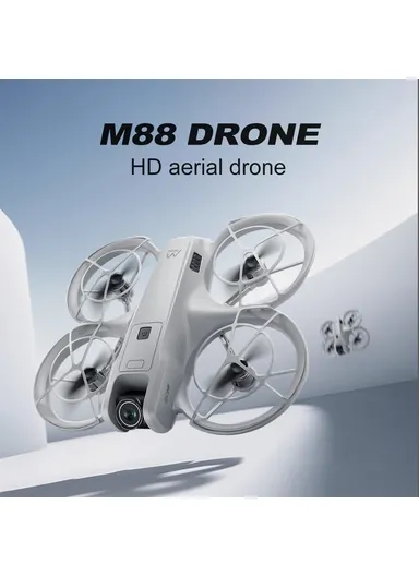 Brushless Drone Optical Flow Positioning Dual Camera HD Aerial Photography Quadcopter, Three Battery M88 