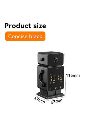  Tuya WiFi Security Camera Alarm Clock Two Way Audio Night Vision HD Surveillance Camera C11  - EU Plug