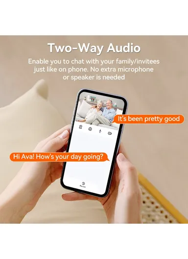  Tuya WiFi Security Camera Alarm Clock Two Way Audio Night Vision HD Surveillance Camera C11  - EU Plug