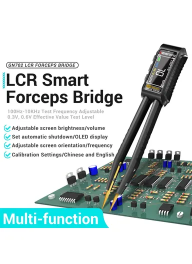  Digital Tweezers Bridge Multimeter LCR Clamp Meter Bridge Tester Inductance Measuring Tool GN702 