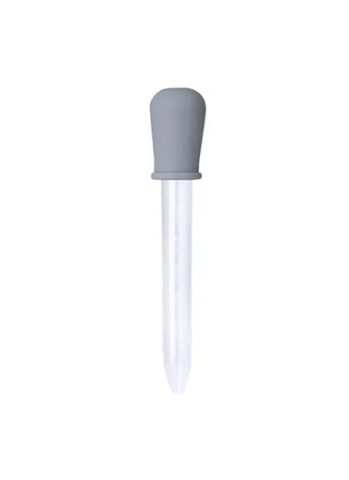 5ml Detachable Baby Medicine Dropping Liquid Droppers Silicone Clear Liquid Medicine Eye Dropper (BPA-Free) - Grey
